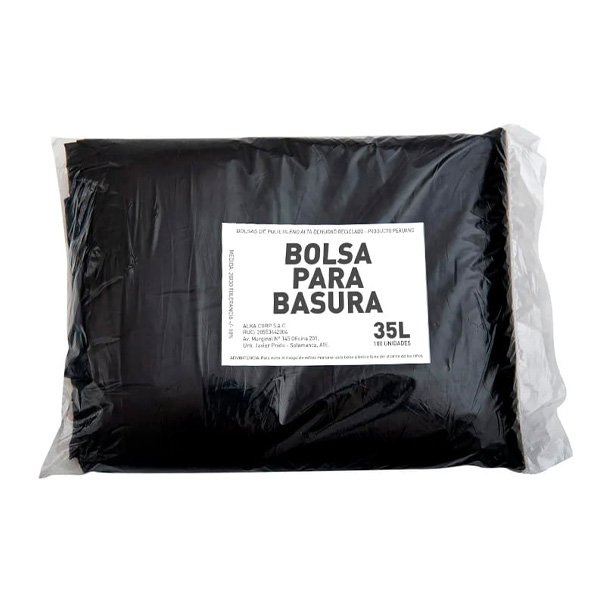 BOLSAS NEGRAS DE 35 LT (20X30) 1 CIENTO